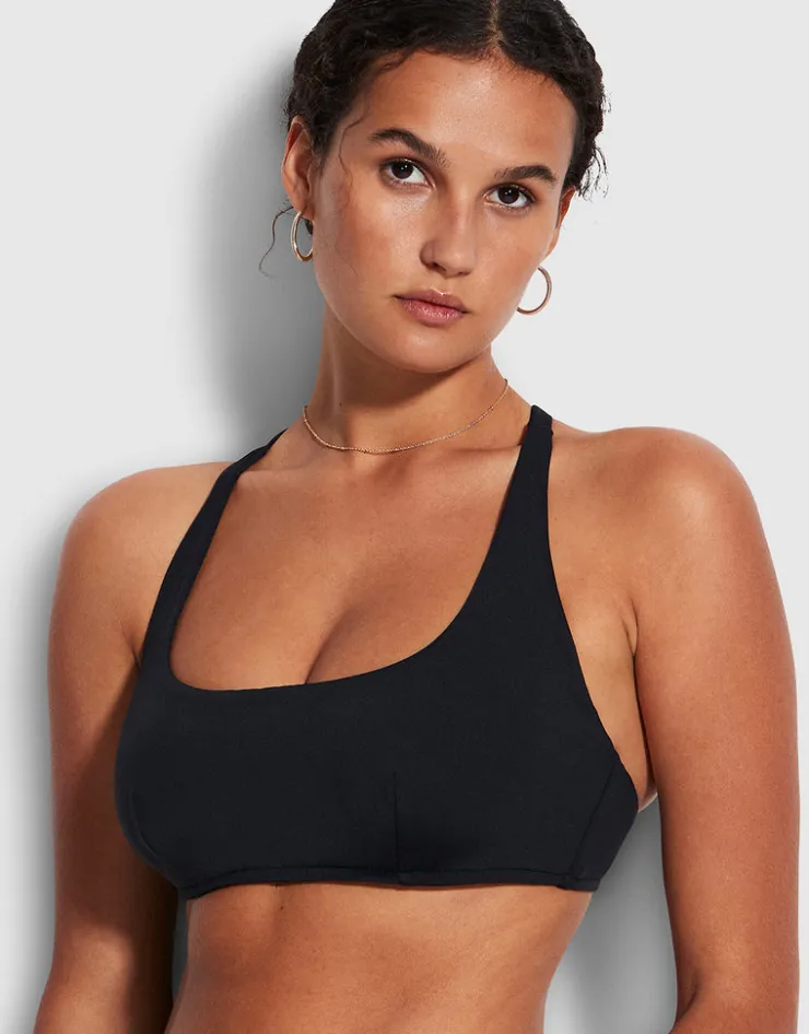 Seafolly Collective DD Scoop Neck Halter Bikini Top - Black Discount