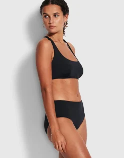 Seafolly Collective DD Scoop Neck Halter Bikini Top - Black Discount