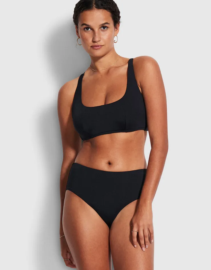 Seafolly Collective DD Scoop Neck Halter Bikini Top - Black Discount