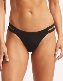 Seafolly Collective Gathered Tab Bikini Pant - Black Online