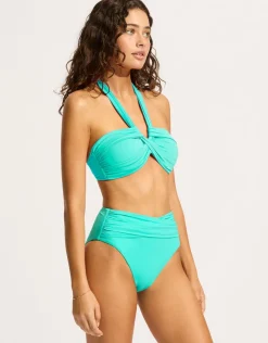 Seafolly Collective Halter Bandeau Bikini Top - Aquatic Blue Sale