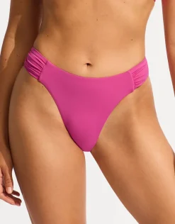 Seafolly Collective High Leg Ruched Side Bikini Pant - Hot Pink Sale