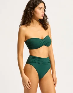 Seafolly Collective High Waist Wrap Front Bikini Pant - Evergreen Outlet