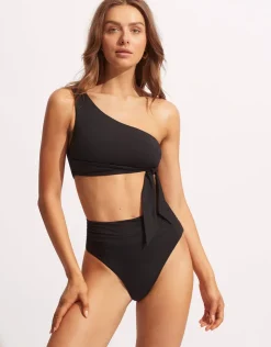 Seafolly Collective One Shoulder Bikini Top - Black Online