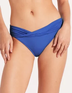 Seafolly Collective Twist Band Hipster Bikini Pant - Azure Best