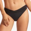 Seafolly Collective Twist Band Hipster Bikini Pant - Black Discount