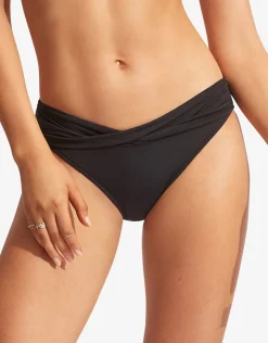 Seafolly Collective Twist Band Hipster Bikini Pant - Black Discount
