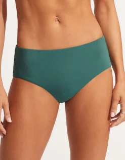 Seafolly Collective Wide Side Retro Bikini Pant - Evergreen Hot