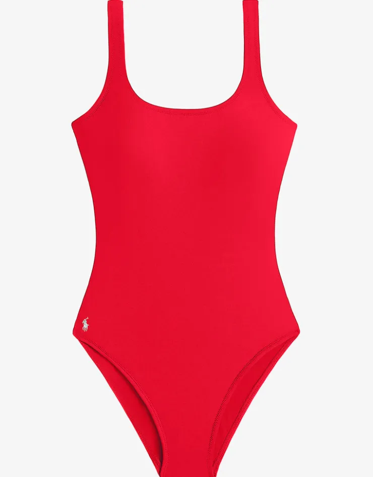 Polo Ralph Lauren Color Shop Martinique Swimsuit - Cherry Red Sale