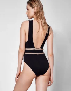 Maryan Mehlhorn Construction High Neck Swimsuit Best