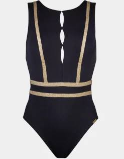Maryan Mehlhorn Construction High Neck Swimsuit Best