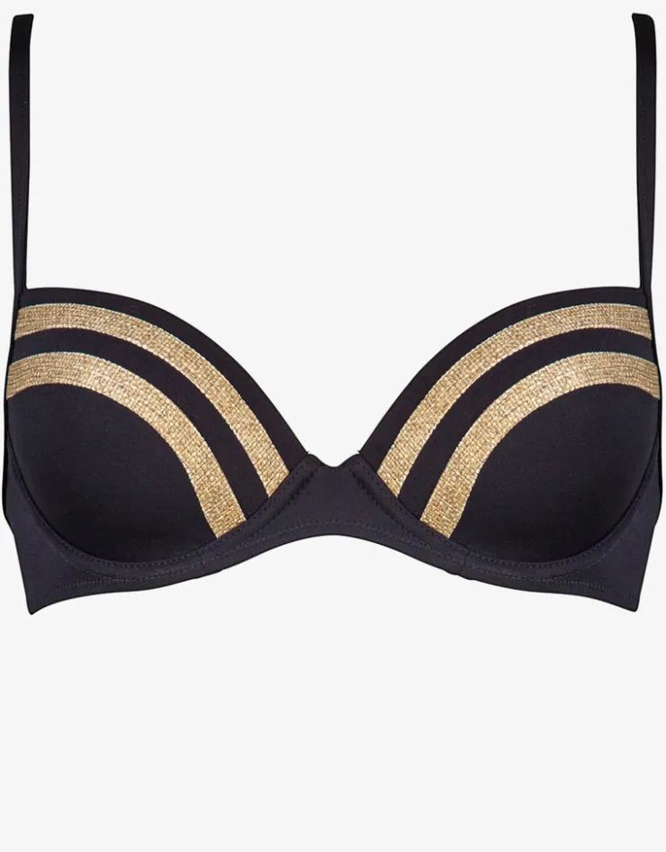Maryan Mehlhorn Construction Moulded Underwired Bikini Top - Black Online