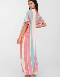 Pitusa Contrast Bib Collar Kaftan - Multi Discount