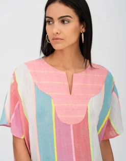 Pitusa Contrast Bib Collar Kaftan - Multi Discount