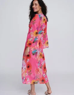 Pia Rossini Copacabana Maxi Kaftan - Pink Hot