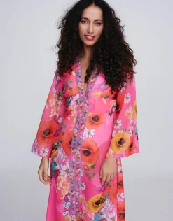 Pia Rossini Copacabana Maxi Kaftan - Pink Hot