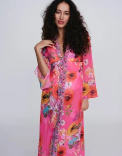 Pia Rossini Copacabana Maxi Kaftan - Pink Hot