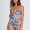 Roidal Coral Bandeau Swimsuit Sale