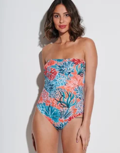 Roidal Coral Bandeau Swimsuit Sale