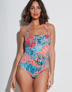 Roidal Coral Bandeau Swimsuit Sale