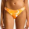 Seafolly Corfu Reversible Hipster Bikini Pant - Turmeric Hot