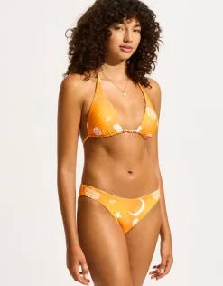 Seafolly Corfu Reversible Hipster Bikini Pant - Turmeric Hot