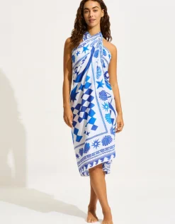 Seafolly Corfu Sarong - Azure Fashion