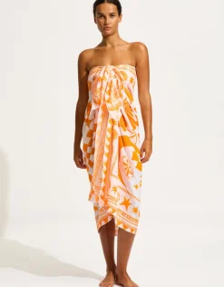 Seafolly Corfu Sarong - Turmeric Clearance