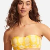 Seafolly Corsica Bustier Bandeau Bikini Top - Citron Hot
