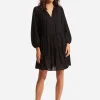 Seafolly Corsica Embroidery Tier Dress - Black Outlet