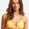 Seafolly Corsica Slide Tri Bikini Top - Citron Outlet