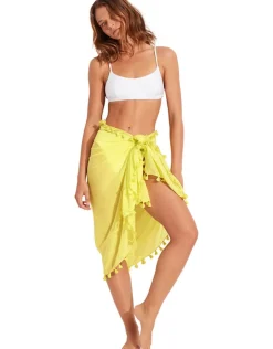 Seafolly Cotton Gauze Sarong - Celery Online