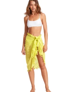 Seafolly Cotton Gauze Sarong - Celery Online