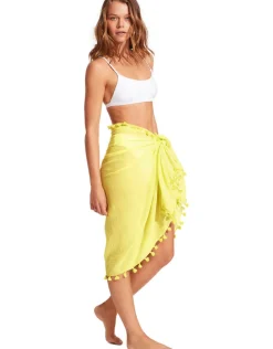 Seafolly Cotton Gauze Sarong - Celery Online