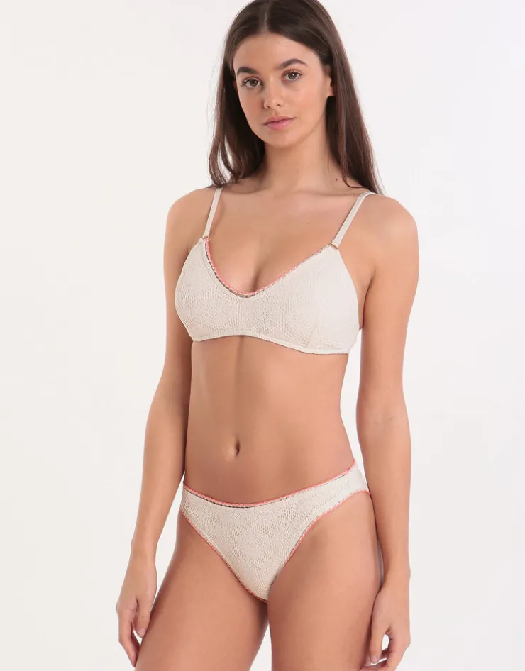 Banana Moon Couture Crochet Plago Bralette Bikini Top - Ecru Outlet