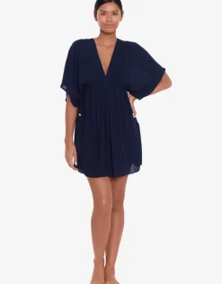 Lauren Ralph Lauren Crinkle Tunic Beach Dress - Dark Navy Online