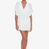 Lauren Ralph Lauren Crinkle Tunic Beach Dress - White Clearance