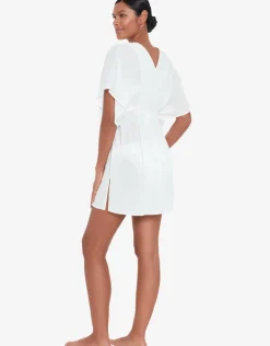 Lauren Ralph Lauren Crinkle Tunic Beach Dress - White Clearance