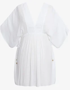 Lauren Ralph Lauren Crinkle Tunic Beach Dress - White Clearance