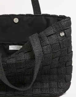 Seafolly Criss Cross Woven Tote - Black Sale