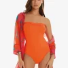 Roidal Cristal Bandeau Swimsuit - Orange Sale