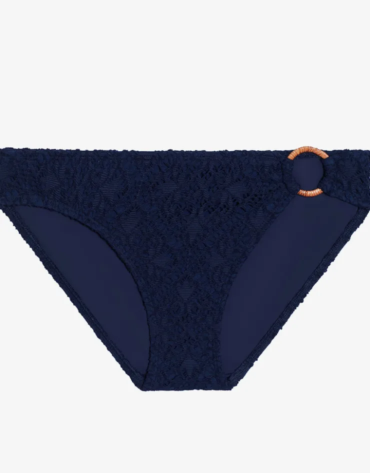 Lauren Ralph Lauren Crochet Rattan Ring Bikini Pant - Navy Online