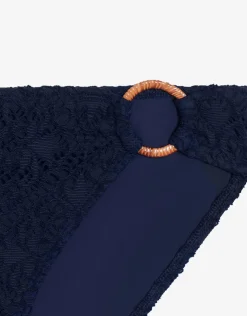 Lauren Ralph Lauren Crochet Rattan Ring Bikini Pant - Navy Online
