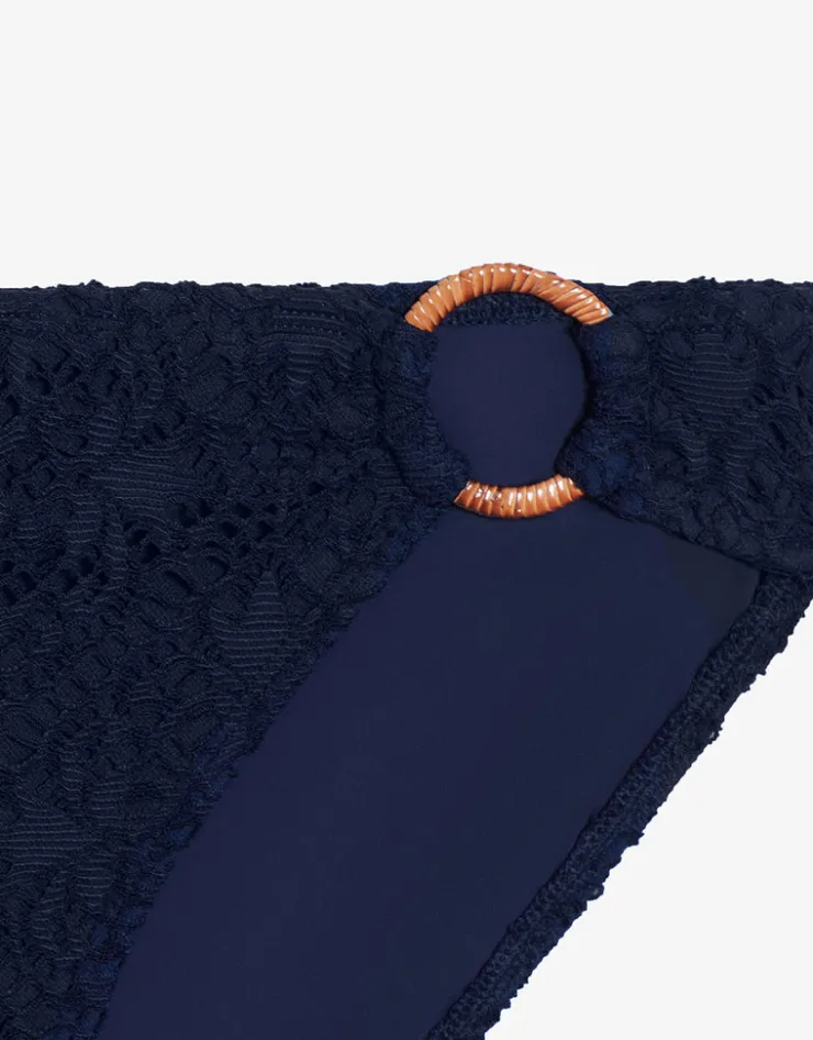 Lauren Ralph Lauren Crochet Rattan Ring Bikini Pant - Navy Online