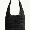 Sea Level Crochet Slouch Beach Bag - Black Outlet