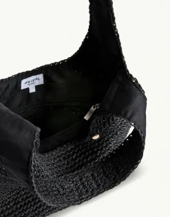 Sea Level Crochet Slouch Beach Bag - Black Outlet