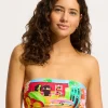 Seafolly Cuba Bandeau Bikini Top - Turquoise Discount