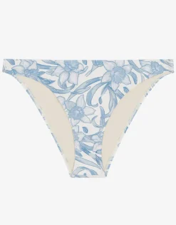Peony Daffodil Staple Bikini Pant - Blue Print Discount