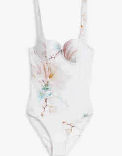 Ted Baker Daizey Cupped Panel Swimsuit - White Online
