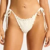 Seafolly Daydreamer Brazillian Tie Side Bikini Pant - Vanilla Hot